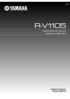 Yamaha RV-1105 - Owners Manual